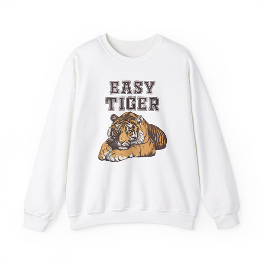 Easy Tiger Unisex Heavy Blend™ Crewneck Sweatshirt - Relaxed Comfort for Animal Lovers