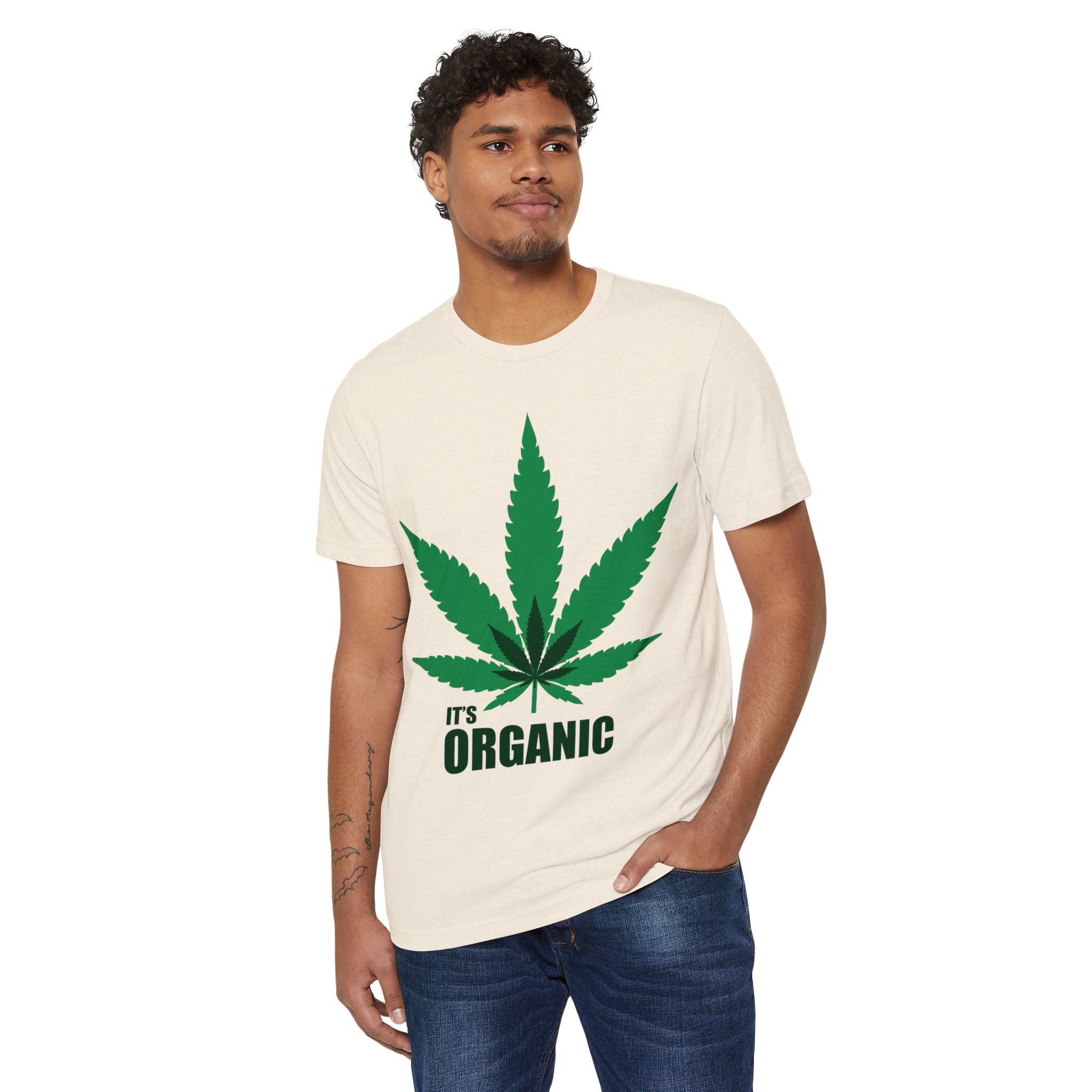 Eco-Friendly Organic T-Shirt with Leaf Design