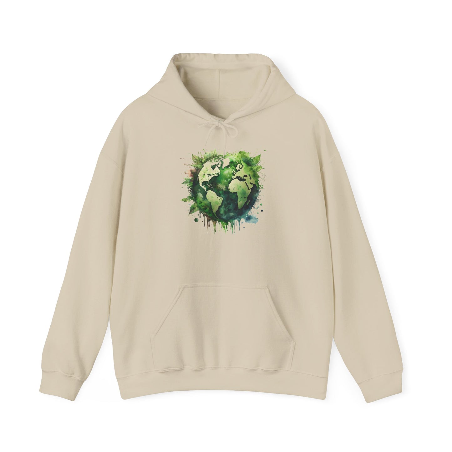 Eco-Friendly World Map Hooded Sweatshirt