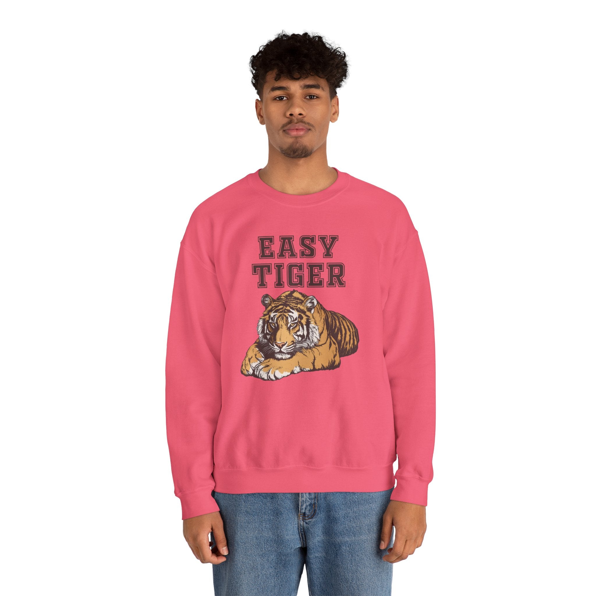 Easy Tiger Unisex Heavy Blend™ Crewneck Sweatshirt - Relaxed Comfort for Animal Lovers