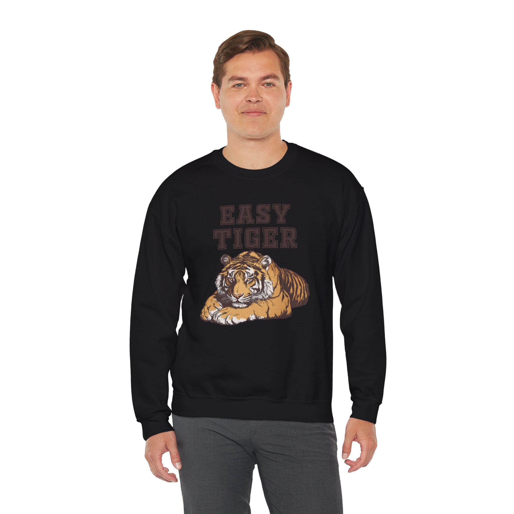 Easy Tiger Unisex Heavy Blend™ Crewneck Sweatshirt - Relaxed Comfort for Animal Lovers
