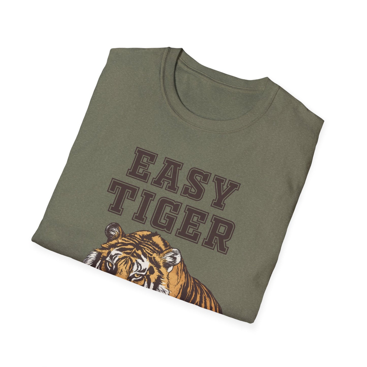 Easy Tiger Unisex Softstyle T-Shirt - Relaxed Graphic Tee for Animal Lovers