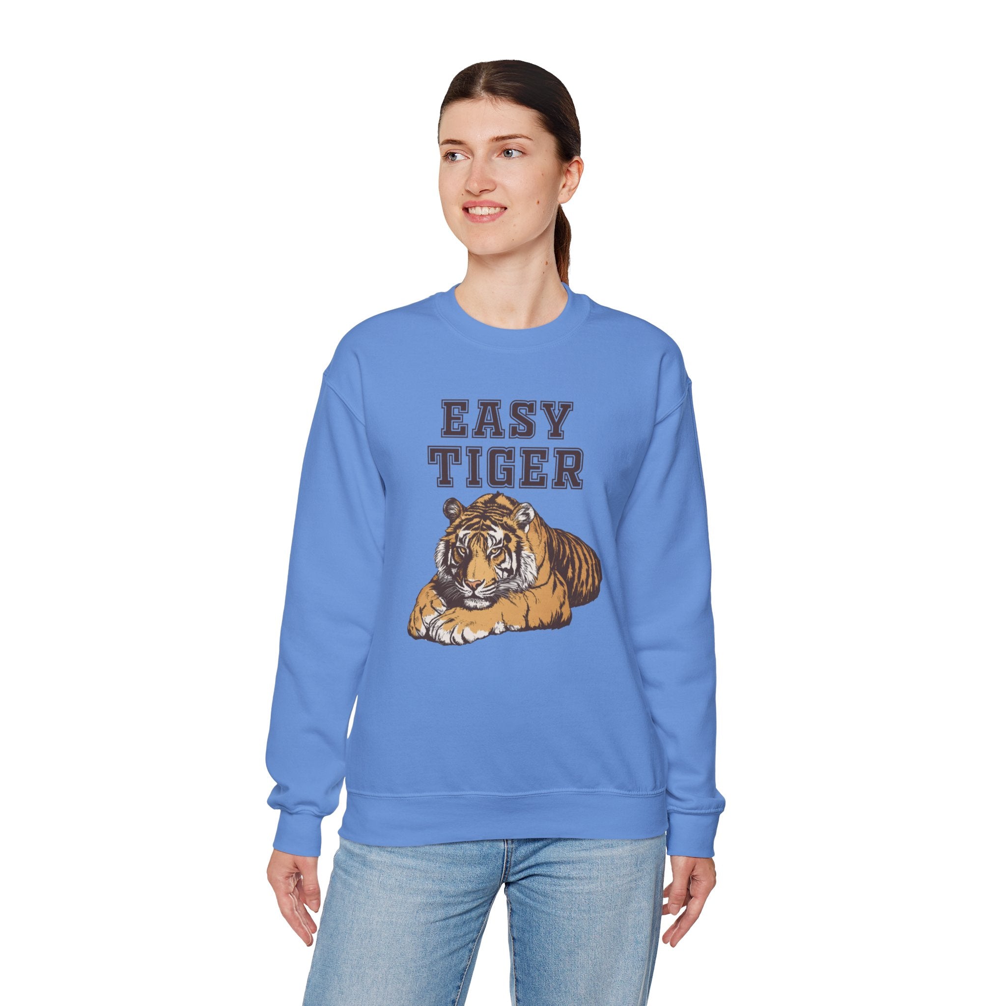 Easy Tiger Unisex Heavy Blend™ Crewneck Sweatshirt - Relaxed Comfort for Animal Lovers