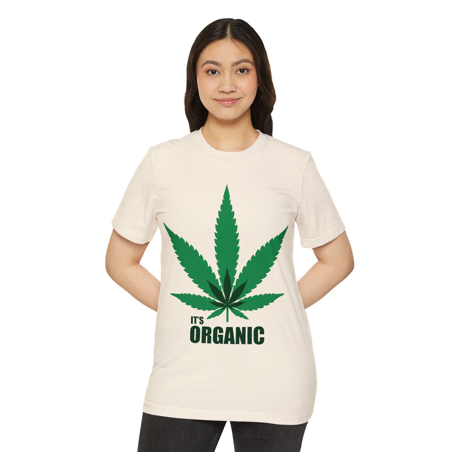 Eco-Friendly Organic T-Shirt with Leaf Design