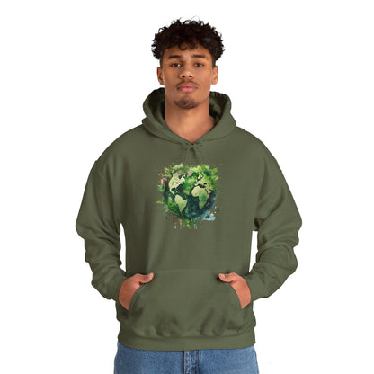 Eco-Friendly World Map Hooded Sweatshirt