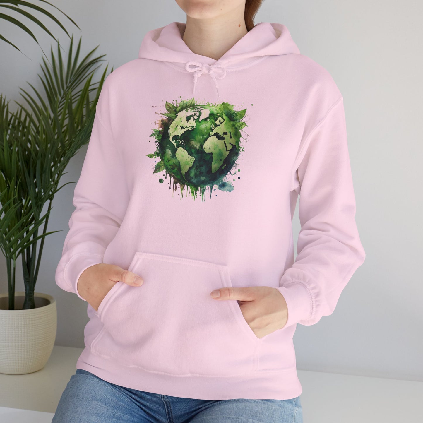 Eco-Friendly World Map Hooded Sweatshirt