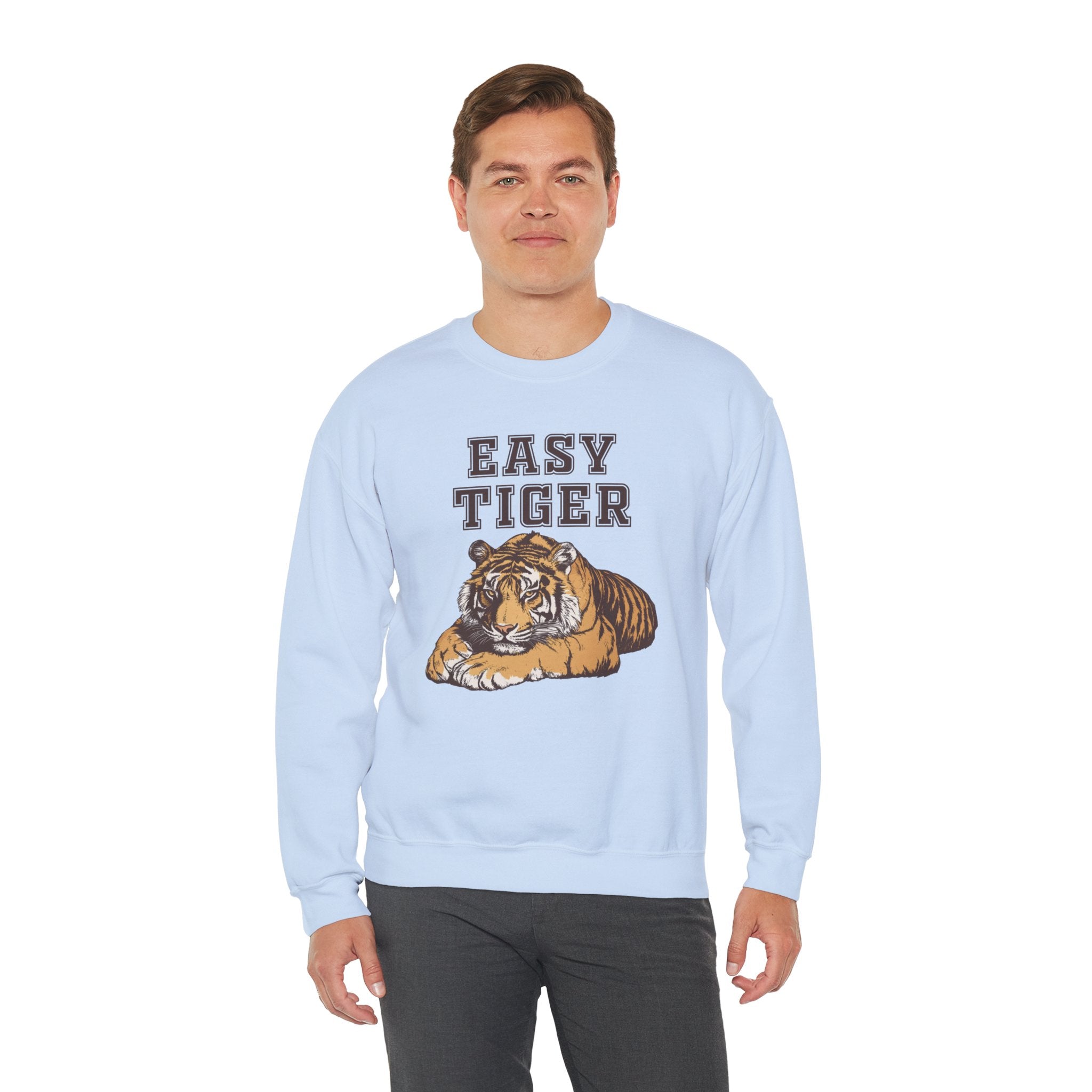 Easy Tiger Unisex Heavy Blend™ Crewneck Sweatshirt - Relaxed Comfort for Animal Lovers