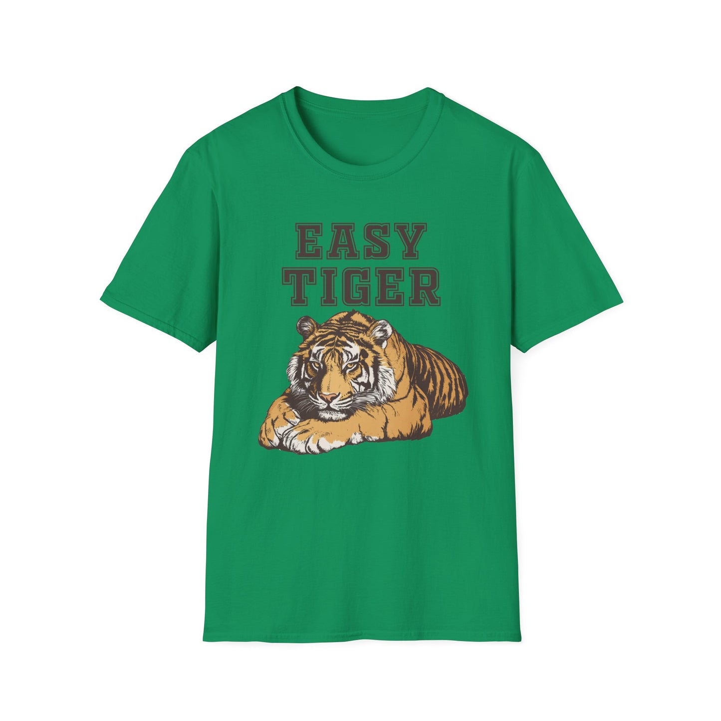 Easy Tiger Unisex Softstyle T-Shirt - Relaxed Graphic Tee for Animal Lovers