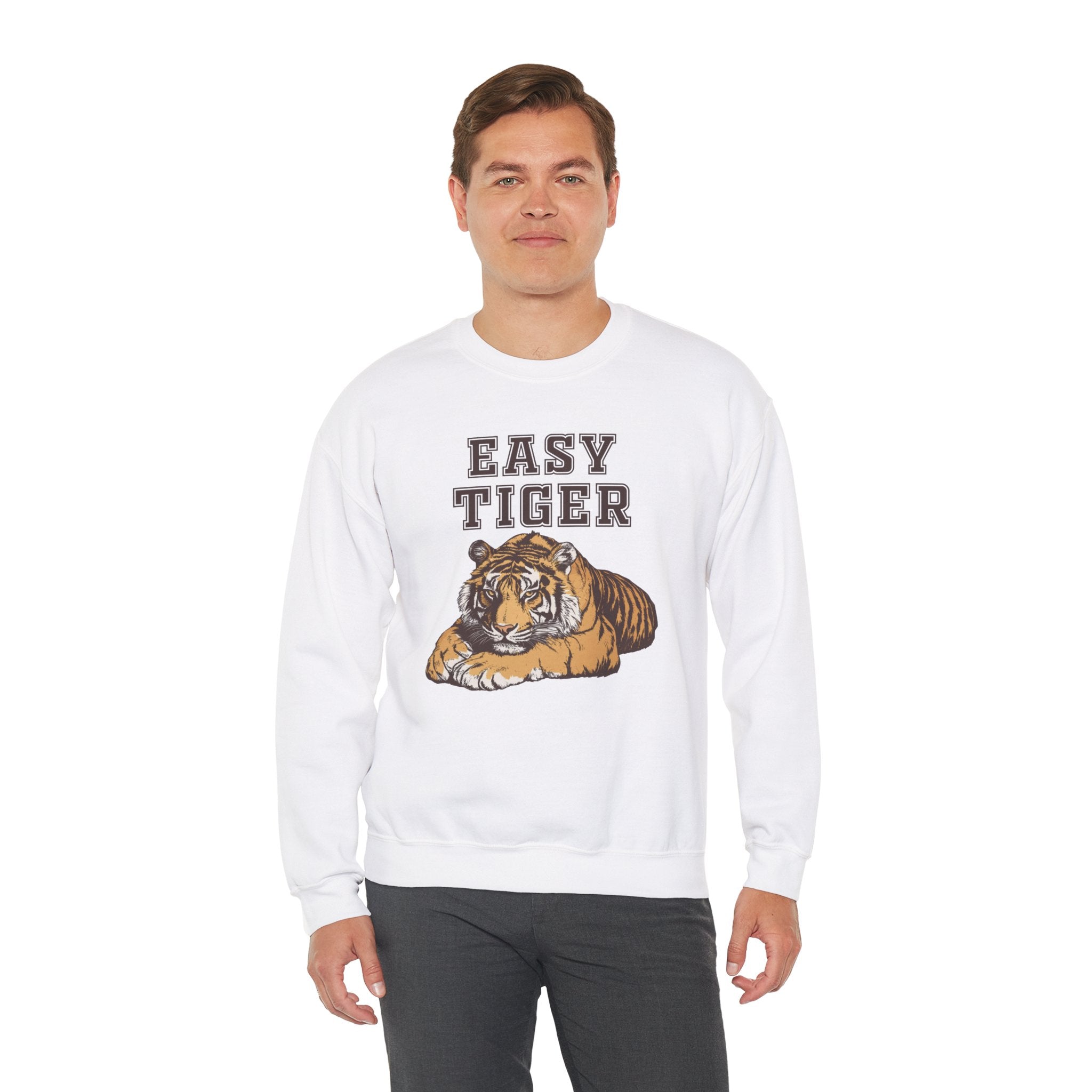 Easy Tiger Unisex Heavy Blend™ Crewneck Sweatshirt - Relaxed Comfort for Animal Lovers