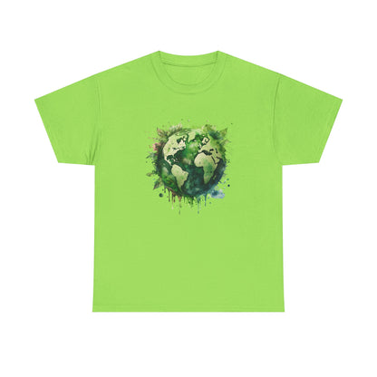 Eco-Friendly World Map T-Shirt - Unisex Tee