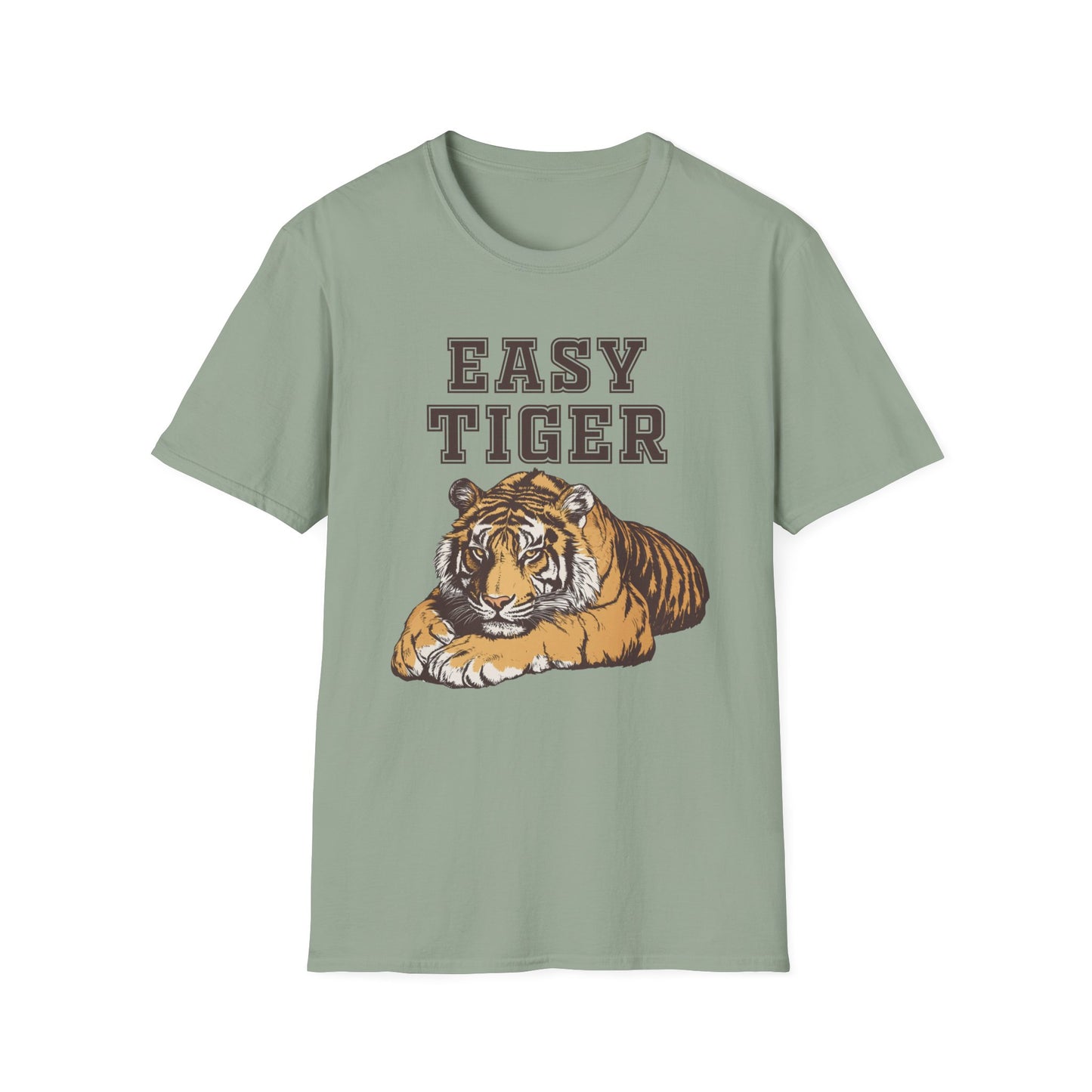 Easy Tiger Unisex Softstyle T-Shirt - Relaxed Graphic Tee for Animal Lovers