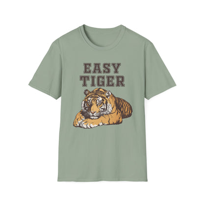 Easy Tiger Unisex Softstyle T-Shirt - Relaxed Graphic Tee for Animal Lovers