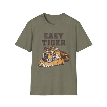 Easy Tiger Unisex Softstyle T-Shirt - Relaxed Graphic Tee for Animal Lovers