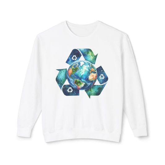 Eco-Friendly Earth Design Unisex Lightweight Crewneck Sweatshirt