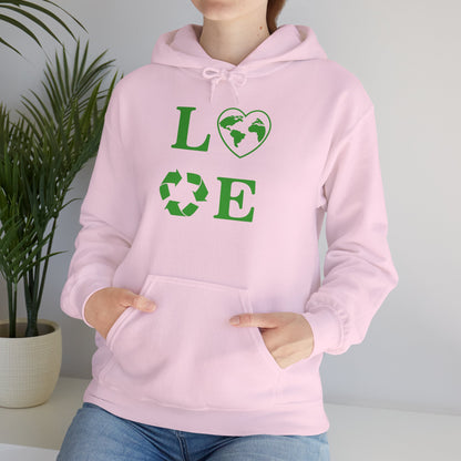 Love Heart Recycling Hoodie