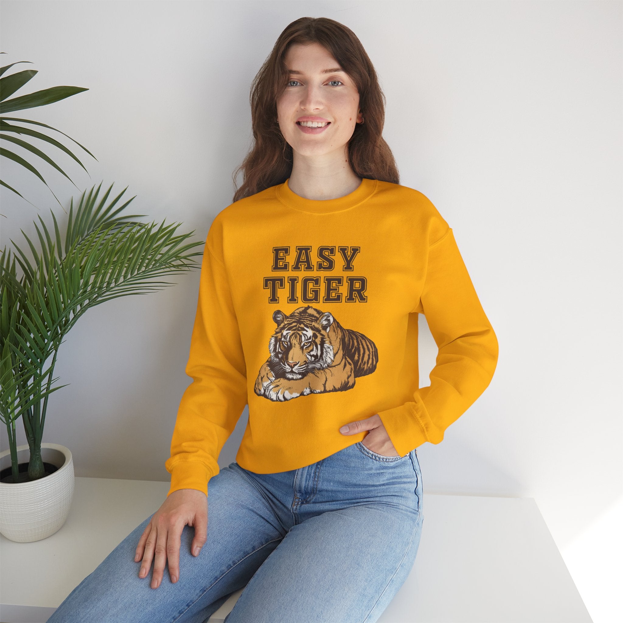 Easy Tiger Unisex Heavy Blend™ Crewneck Sweatshirt - Relaxed Comfort for Animal Lovers