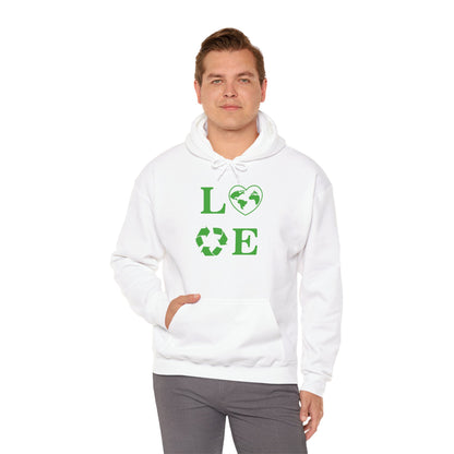 Love Heart Recycling Hoodie