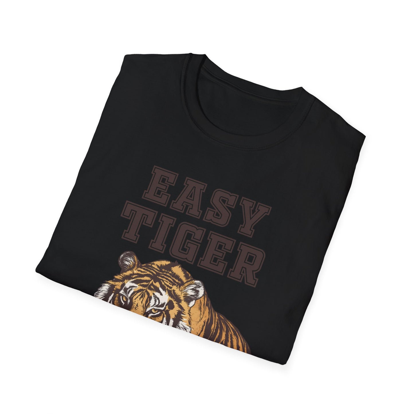 Easy Tiger Unisex Softstyle T-Shirt - Relaxed Graphic Tee for Animal Lovers