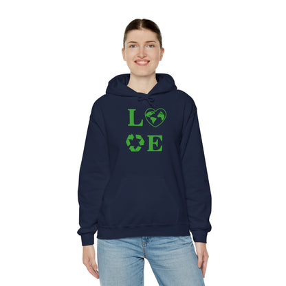 Love Heart Recycling Hoodie