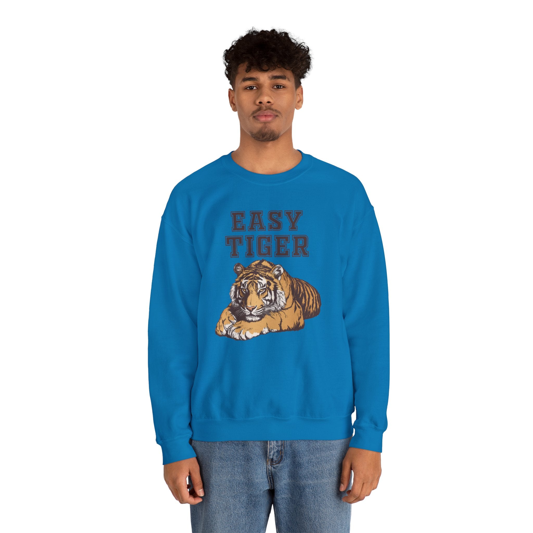 Easy Tiger Unisex Heavy Blend™ Crewneck Sweatshirt - Relaxed Comfort for Animal Lovers