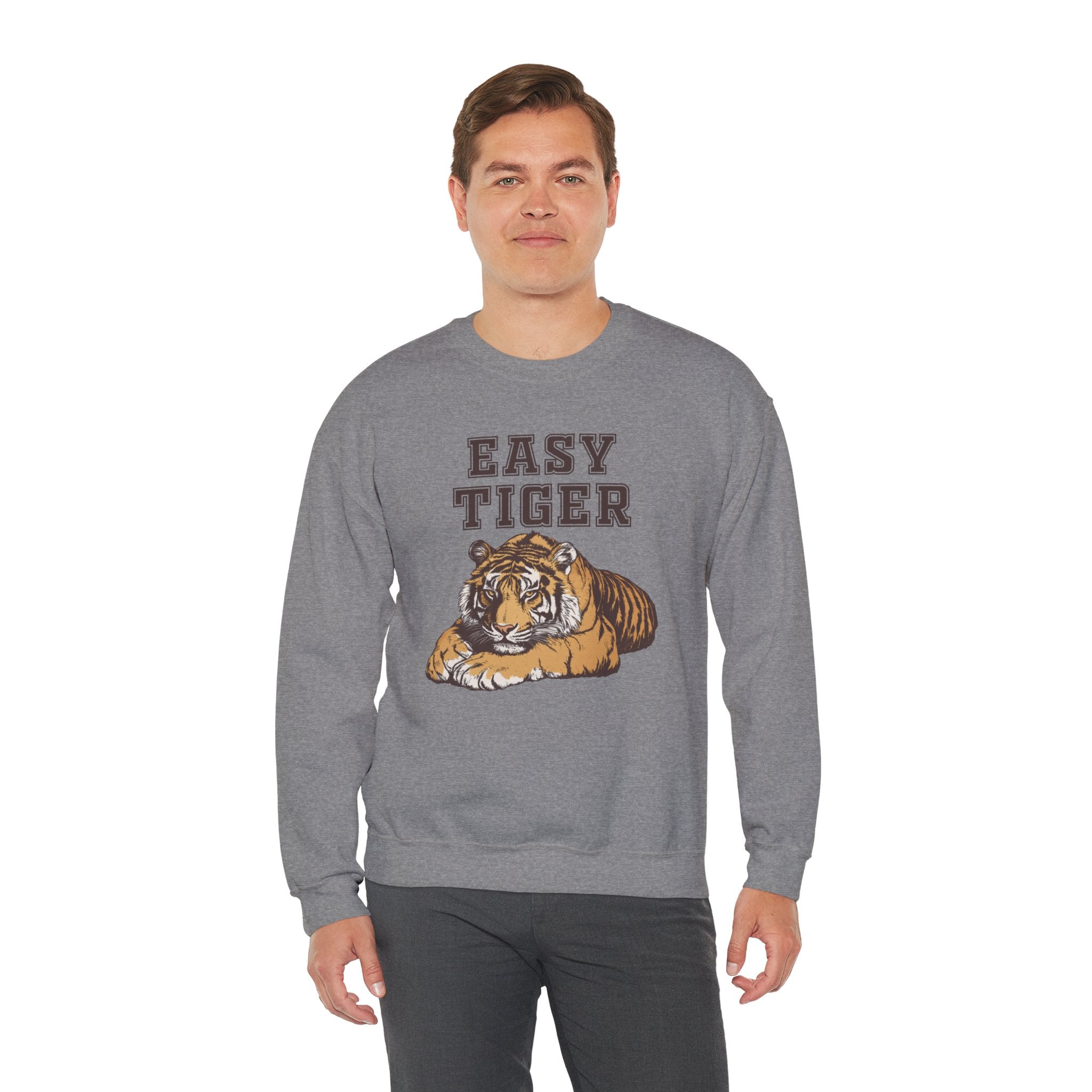 Easy Tiger Unisex Heavy Blend™ Crewneck Sweatshirt - Relaxed Comfort for Animal Lovers