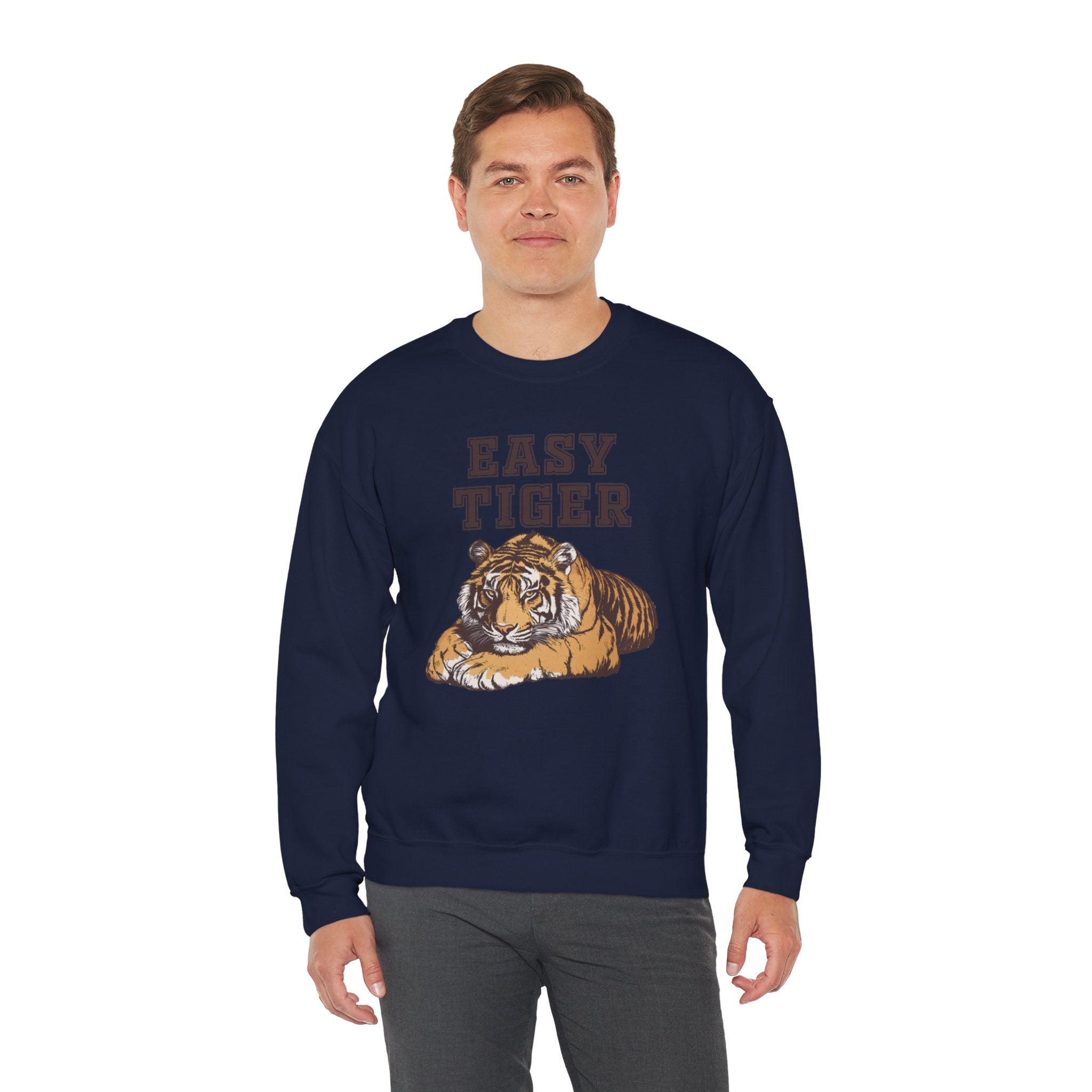 Easy Tiger Unisex Heavy Blend™ Crewneck Sweatshirt - Relaxed Comfort for Animal Lovers