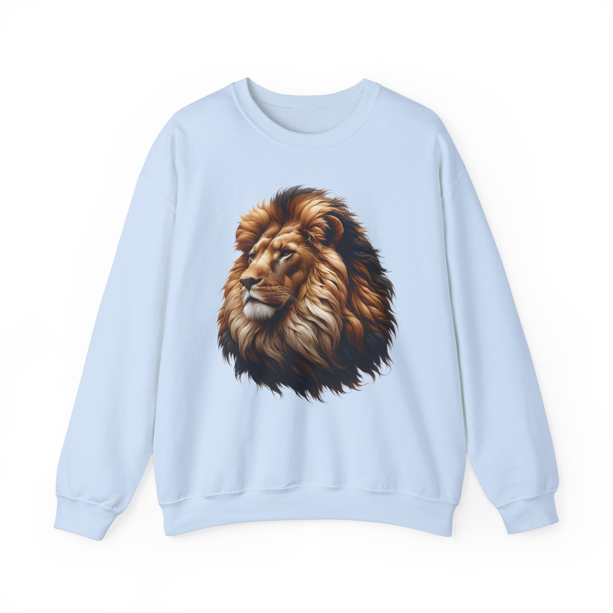 Lion Design Crewneck Sweatshirt - Relaxed Comfort for Animal Lovers