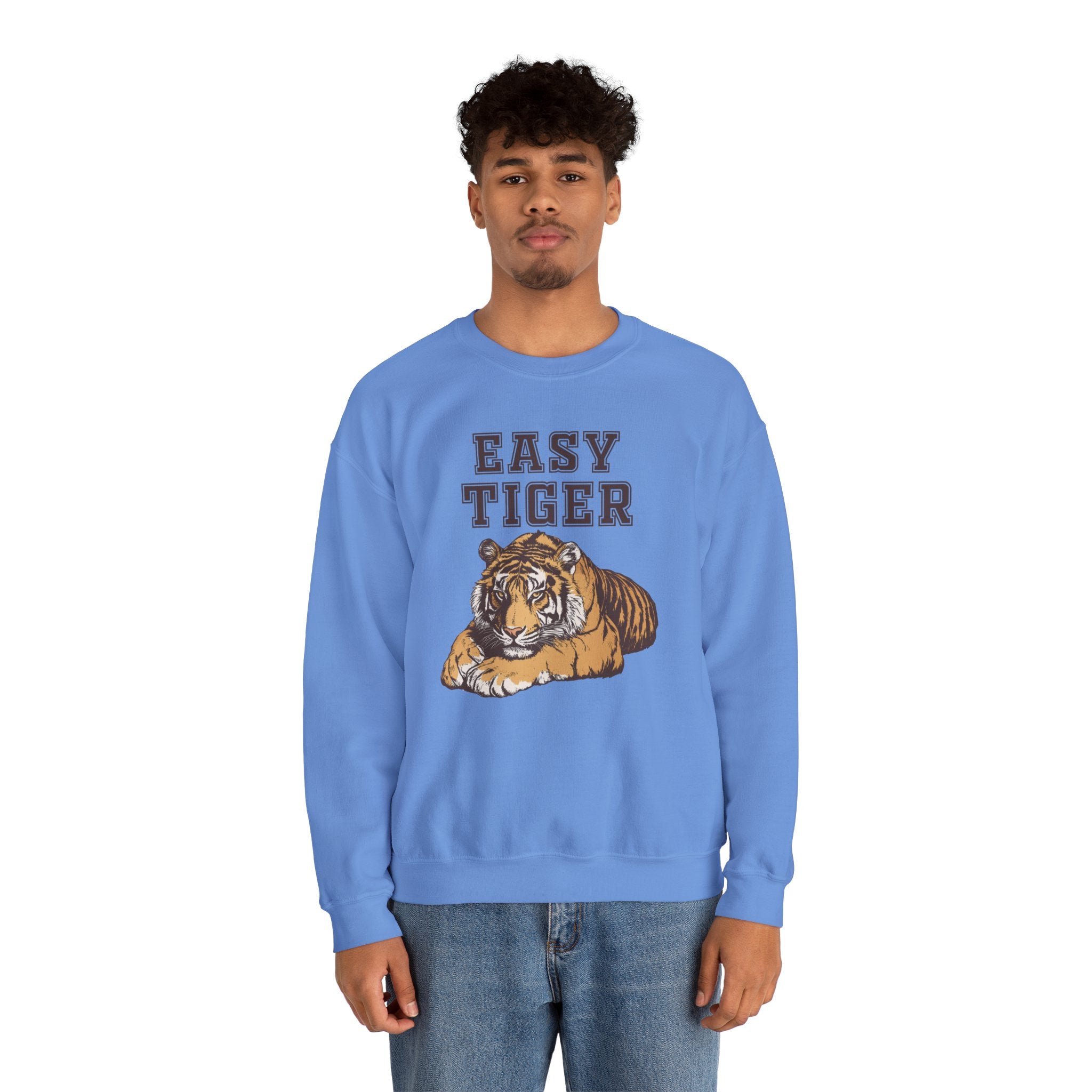 Easy Tiger Unisex Heavy Blend™ Crewneck Sweatshirt - Relaxed Comfort for Animal Lovers