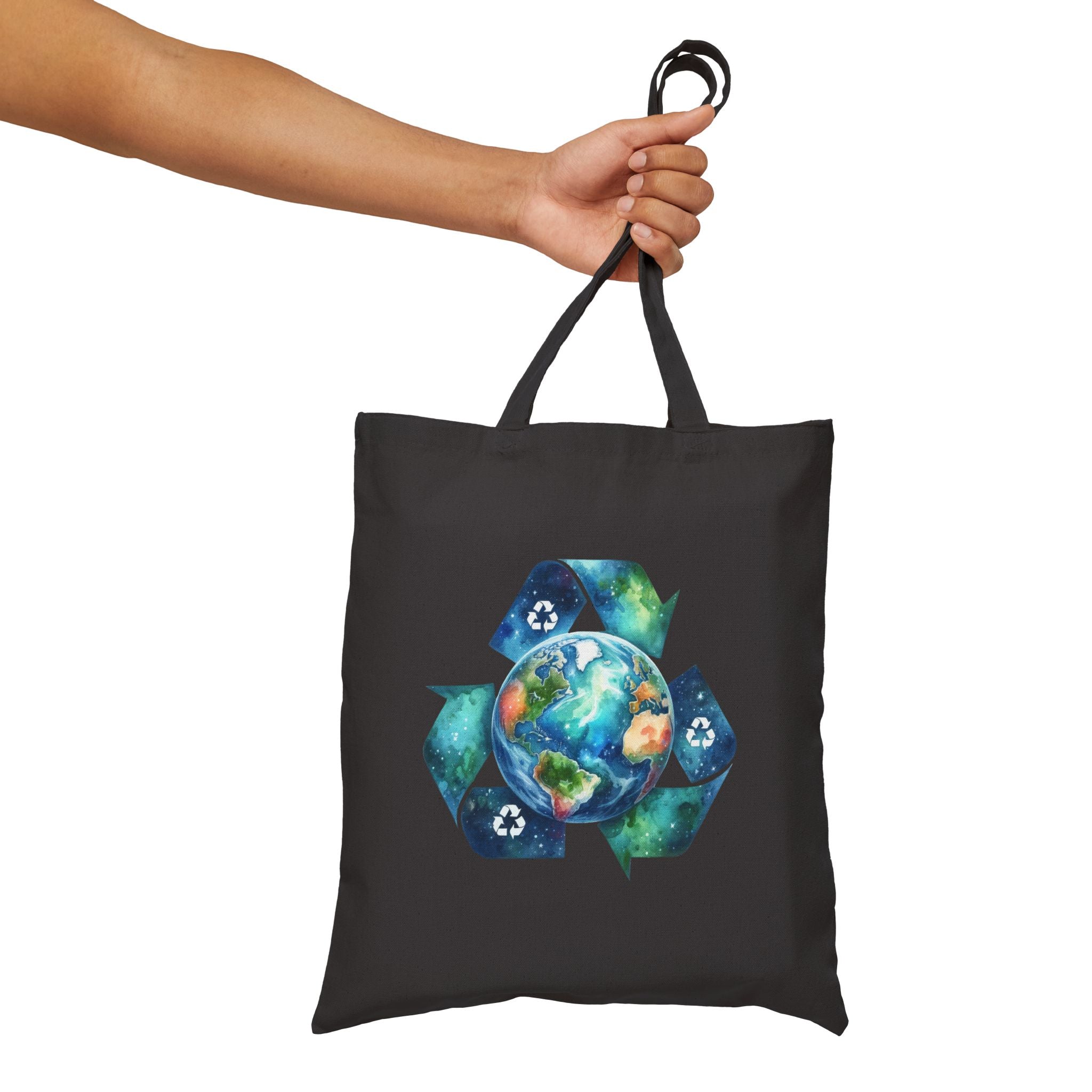 Eco-Friendly Cotton Canvas Tote Bag - Recycle Earth Design