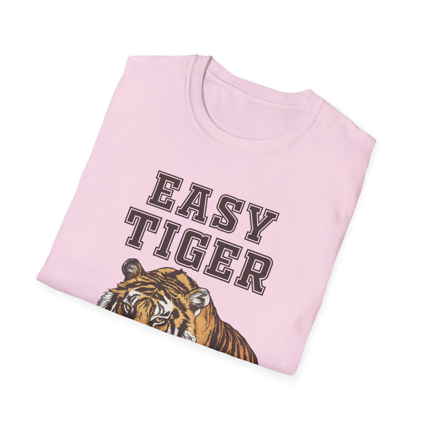 Easy Tiger Unisex Softstyle T-Shirt - Relaxed Graphic Tee for Animal Lovers