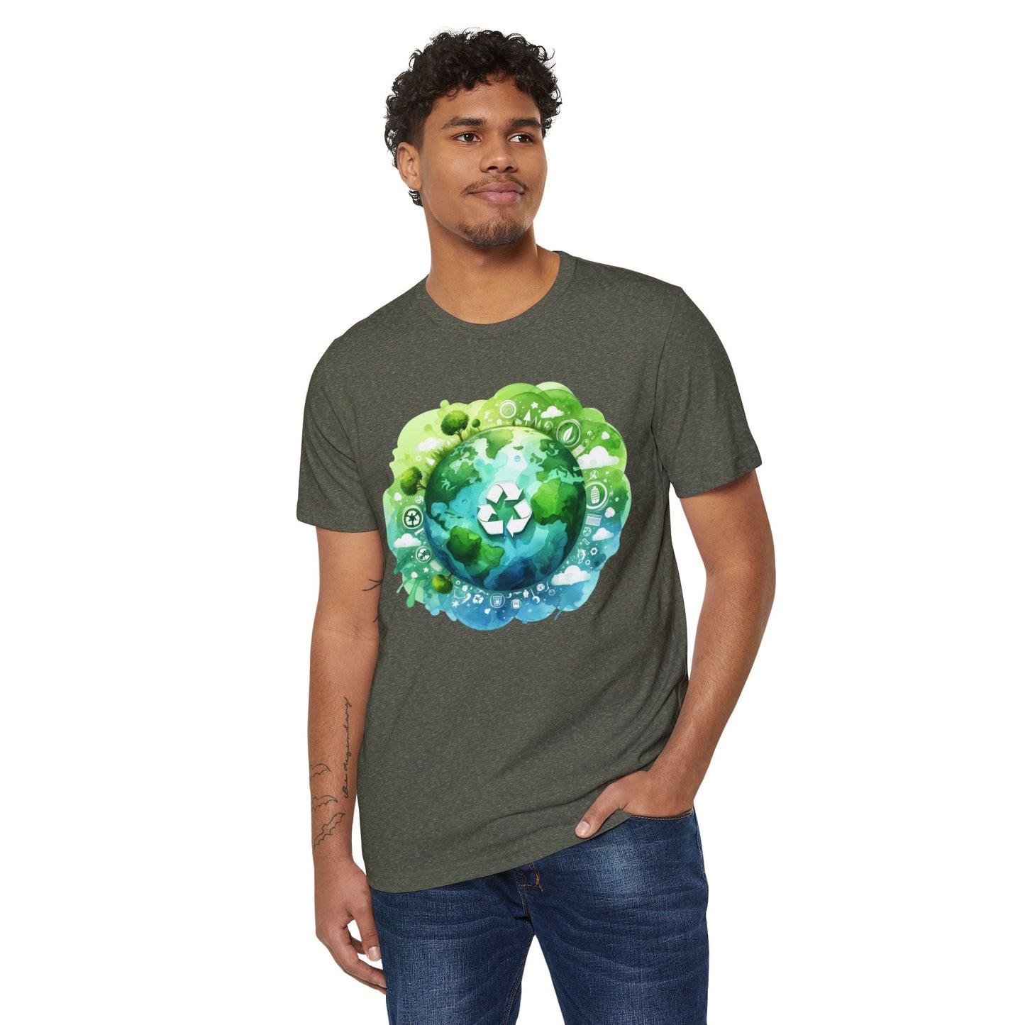 Eco-Friendly Unisex Organic T-Shirt | Recycle & Sustain Earth Design