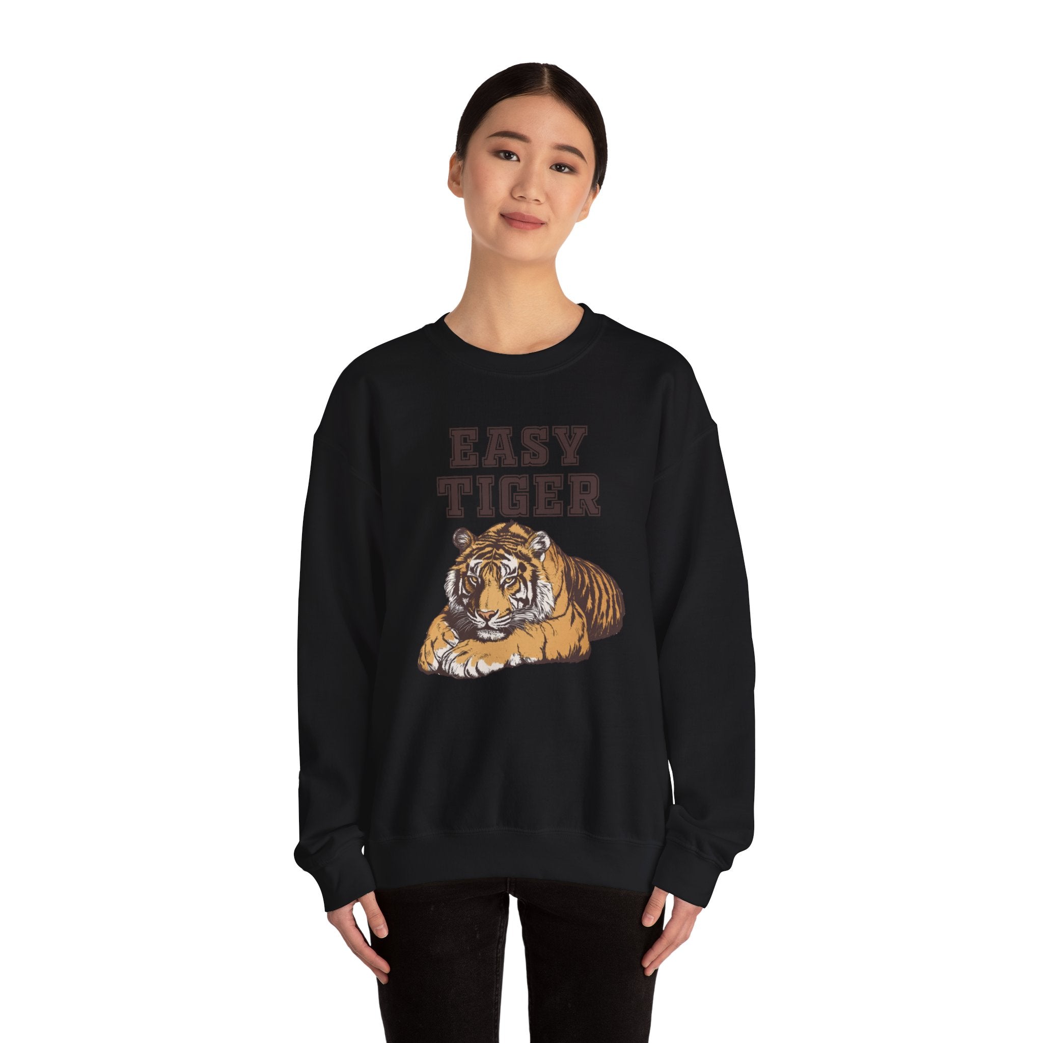Easy Tiger Unisex Heavy Blend™ Crewneck Sweatshirt - Relaxed Comfort for Animal Lovers