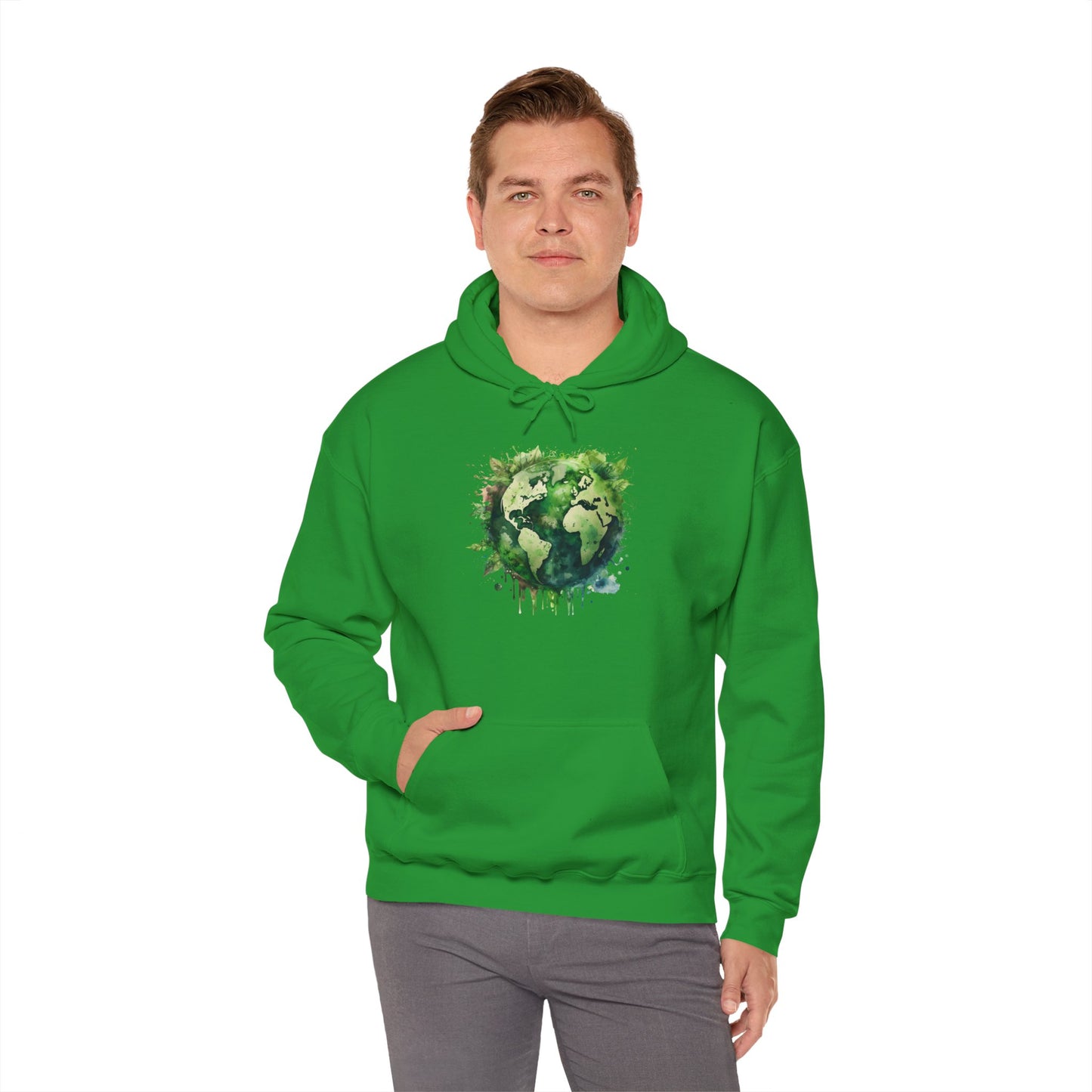 Eco-Friendly World Map Hooded Sweatshirt