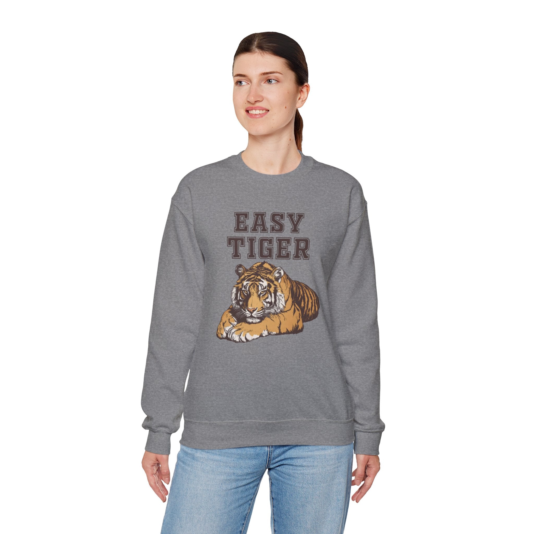 Easy Tiger Unisex Heavy Blend™ Crewneck Sweatshirt - Relaxed Comfort for Animal Lovers