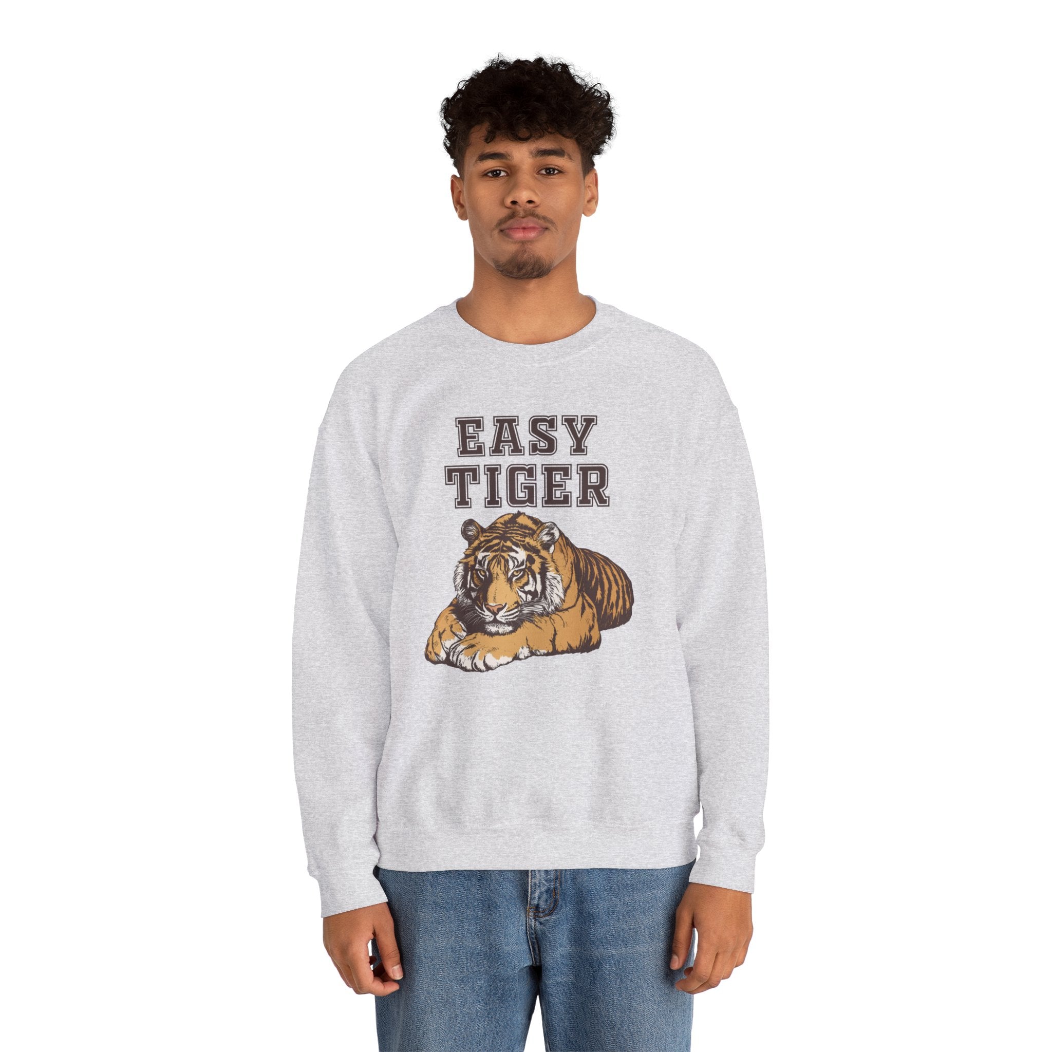 Easy Tiger Unisex Heavy Blend™ Crewneck Sweatshirt - Relaxed Comfort for Animal Lovers