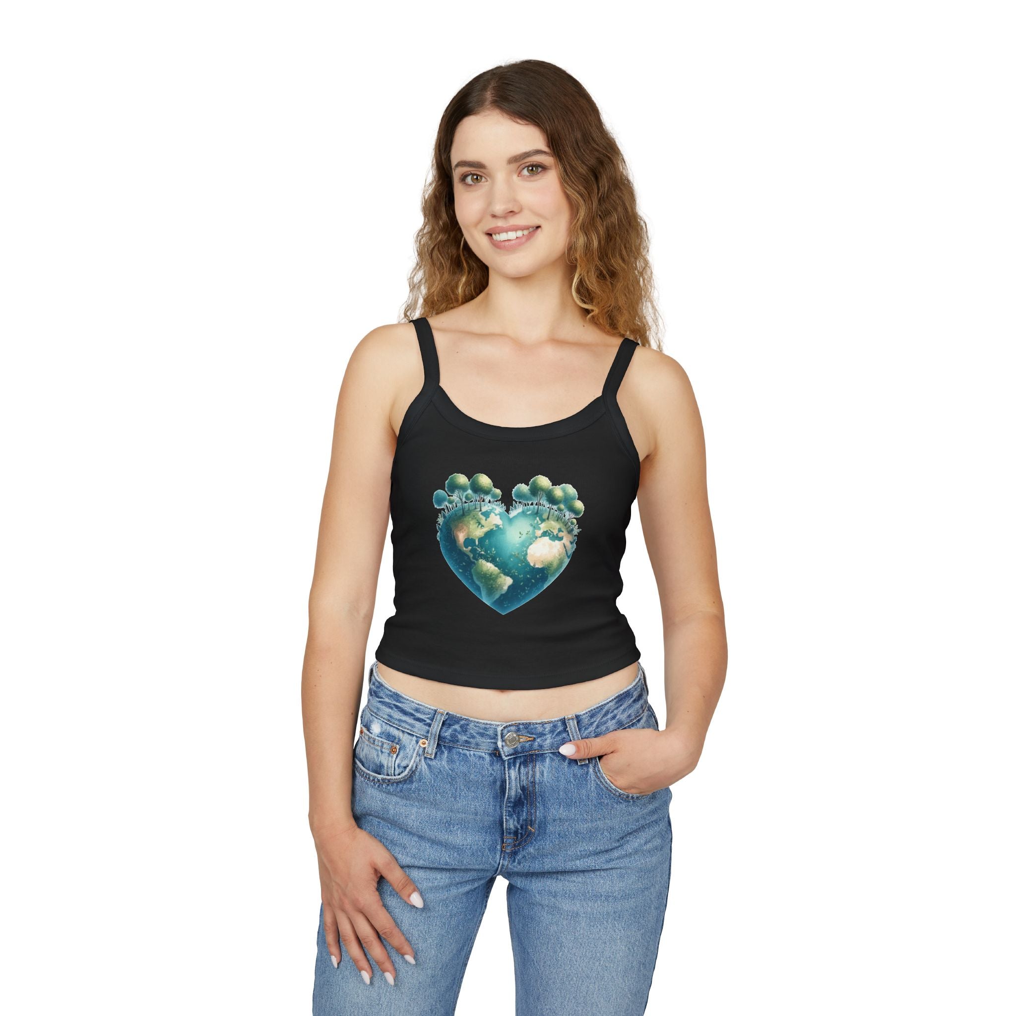 Cute Earth Heart Tank Top