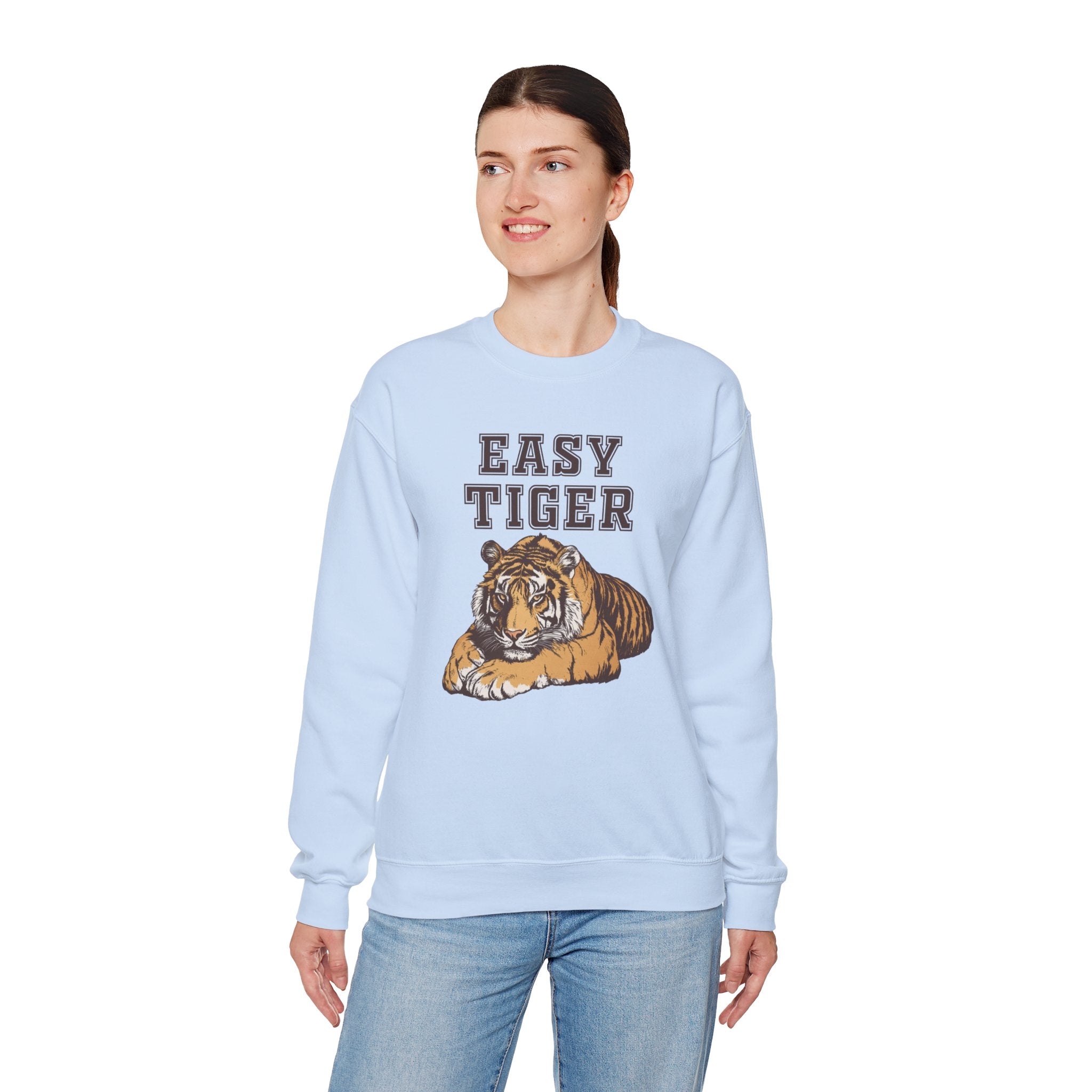 Easy Tiger Unisex Heavy Blend™ Crewneck Sweatshirt - Relaxed Comfort for Animal Lovers