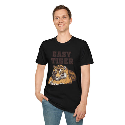 Easy Tiger Unisex Softstyle T-Shirt - Relaxed Graphic Tee for Animal Lovers