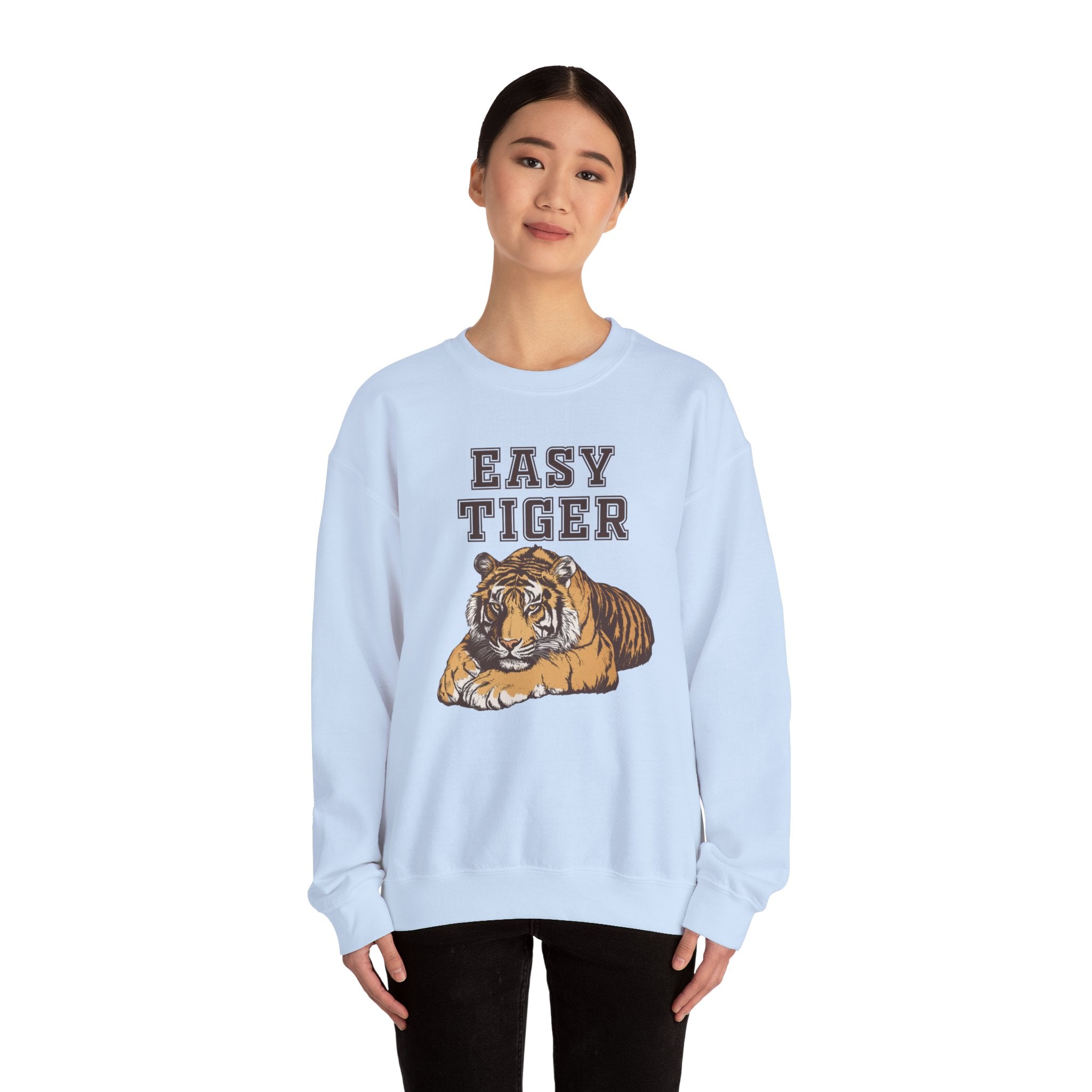 Easy Tiger Unisex Heavy Blend™ Crewneck Sweatshirt - Relaxed Comfort for Animal Lovers