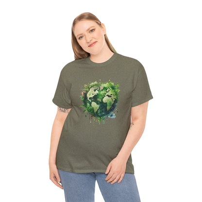 Eco-Friendly World Map T-Shirt - Unisex Tee