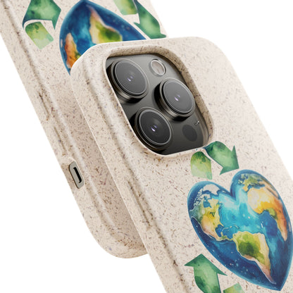 Cute Earth Design - Sustainable Living Biodegradable Phone Case