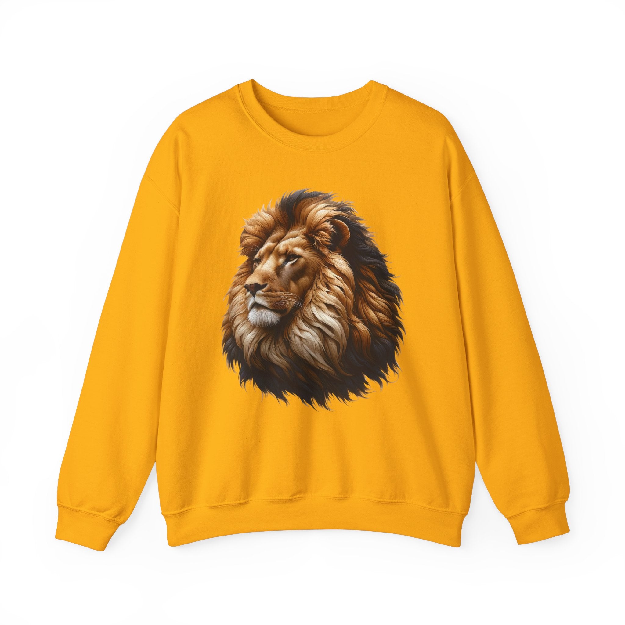 Lion Design Crewneck Sweatshirt - Relaxed Comfort for Animal Lovers