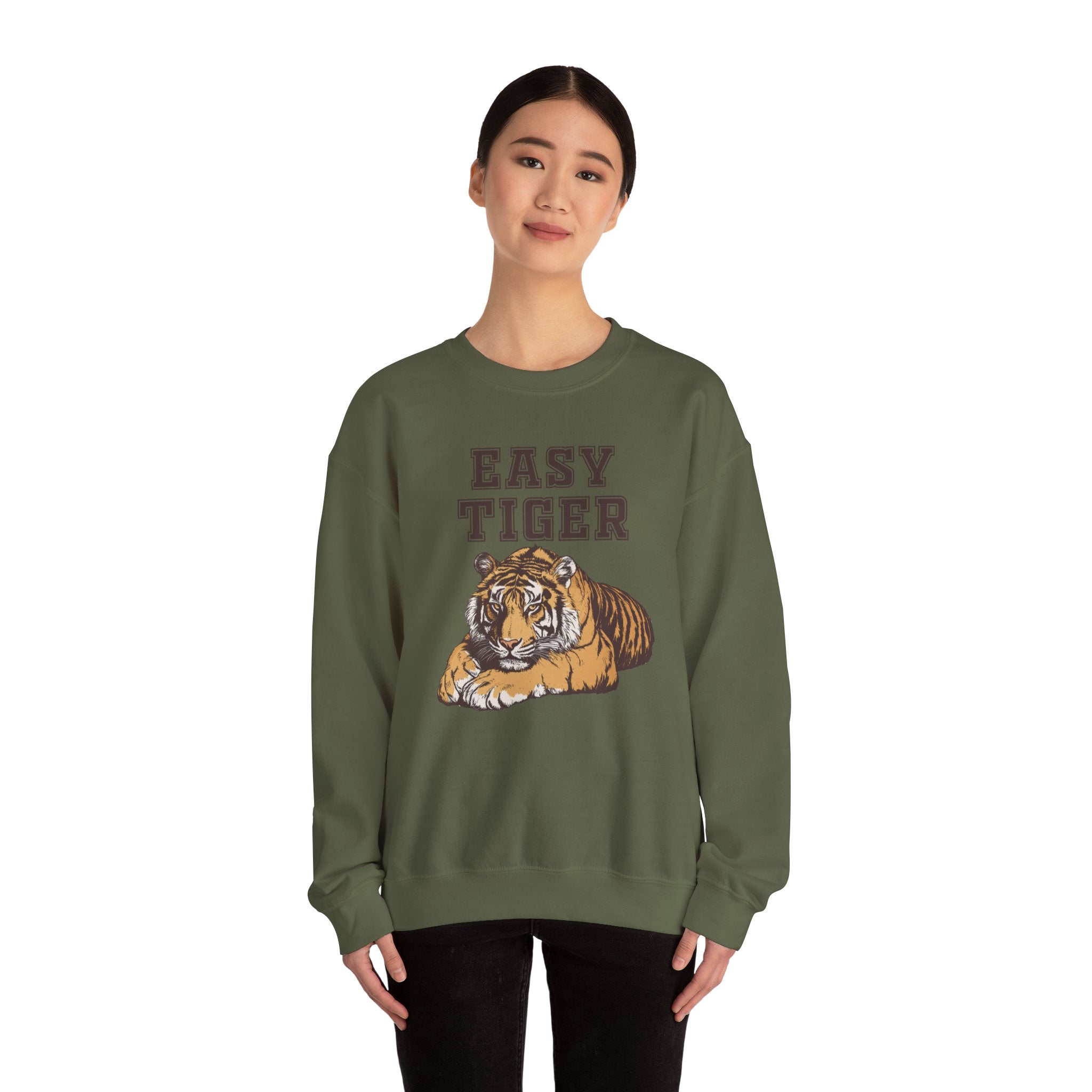 Easy Tiger Unisex Heavy Blend™ Crewneck Sweatshirt - Relaxed Comfort for Animal Lovers
