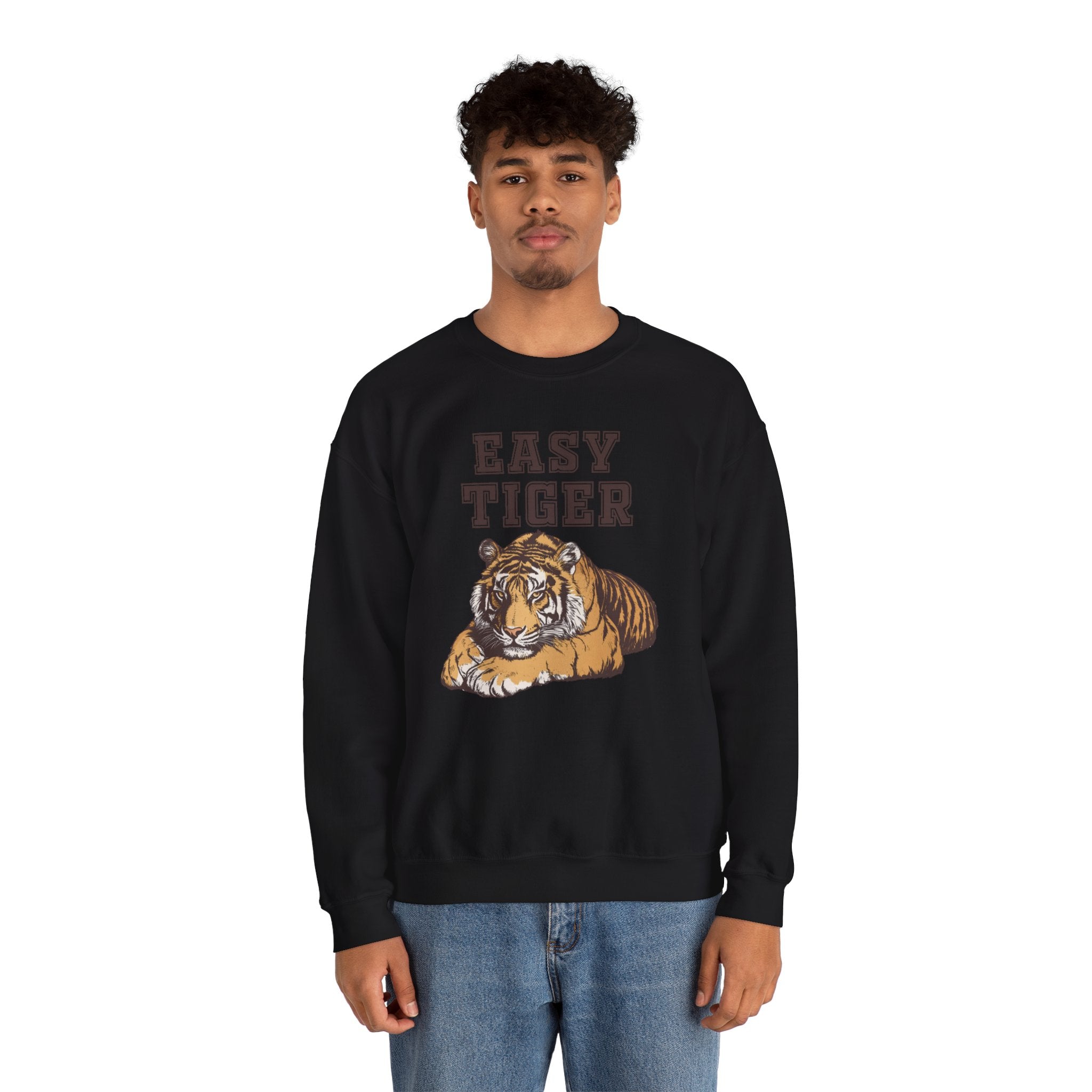 Easy Tiger Unisex Heavy Blend™ Crewneck Sweatshirt - Relaxed Comfort for Animal Lovers