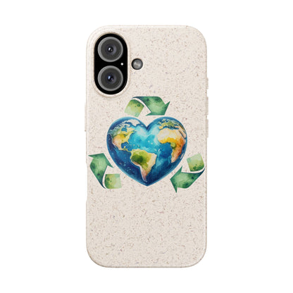 Cute Earth Design - Sustainable Living Biodegradable Phone Case