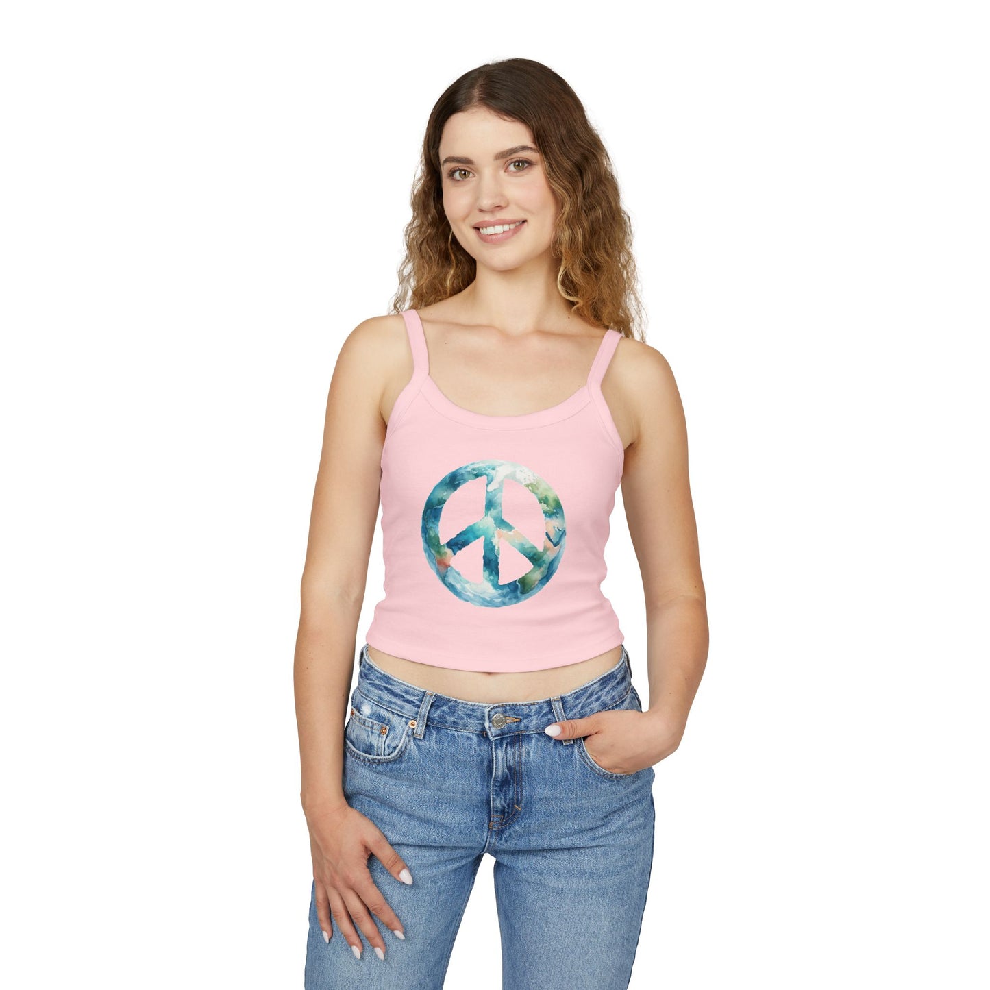 Peace Vibes Women's Spaghetti Strap Tank Top - Relaxed Summer Edition