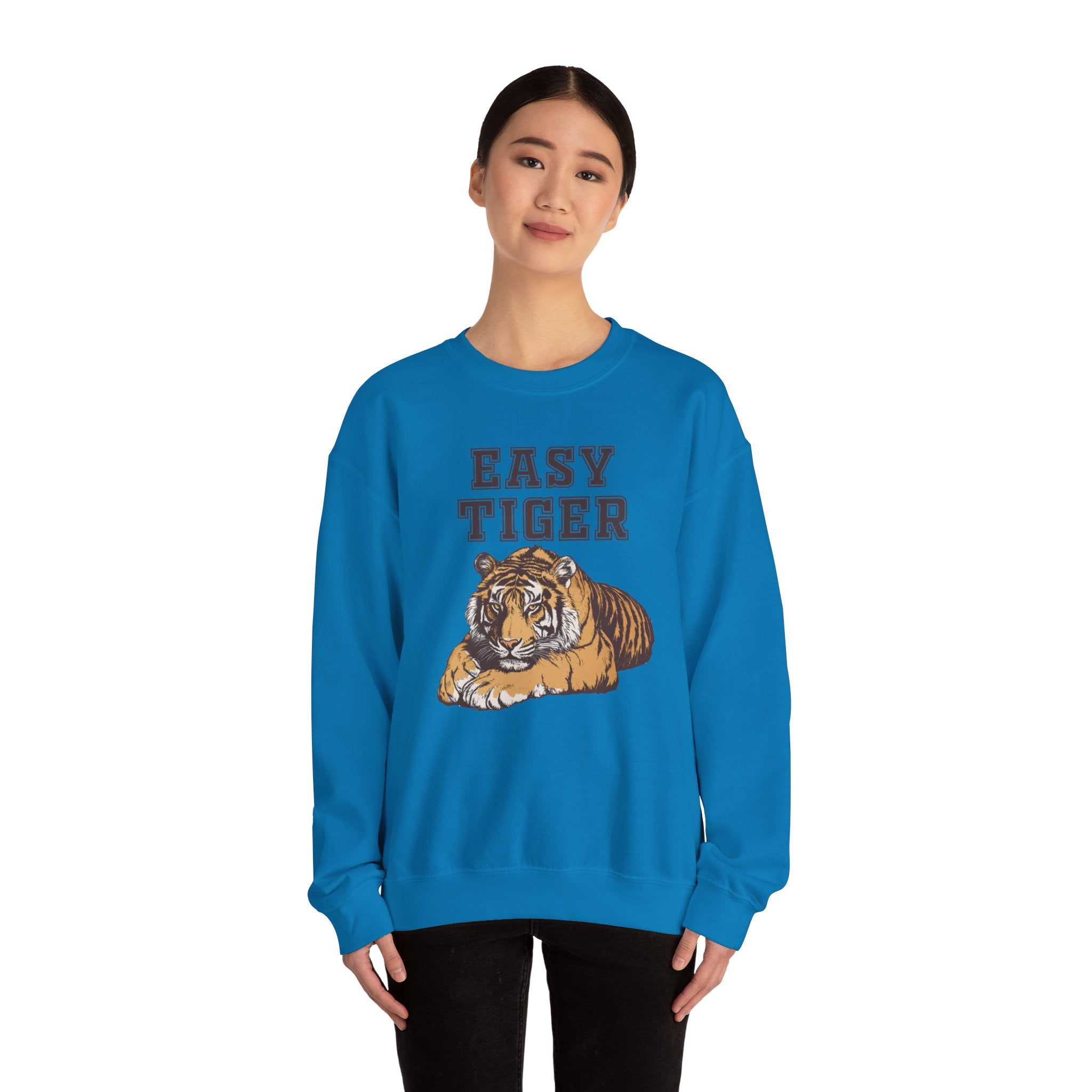 Easy Tiger Unisex Heavy Blend™ Crewneck Sweatshirt - Relaxed Comfort for Animal Lovers