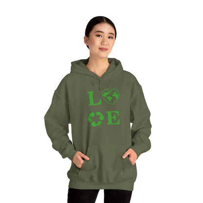 Love Heart Recycling Hoodie