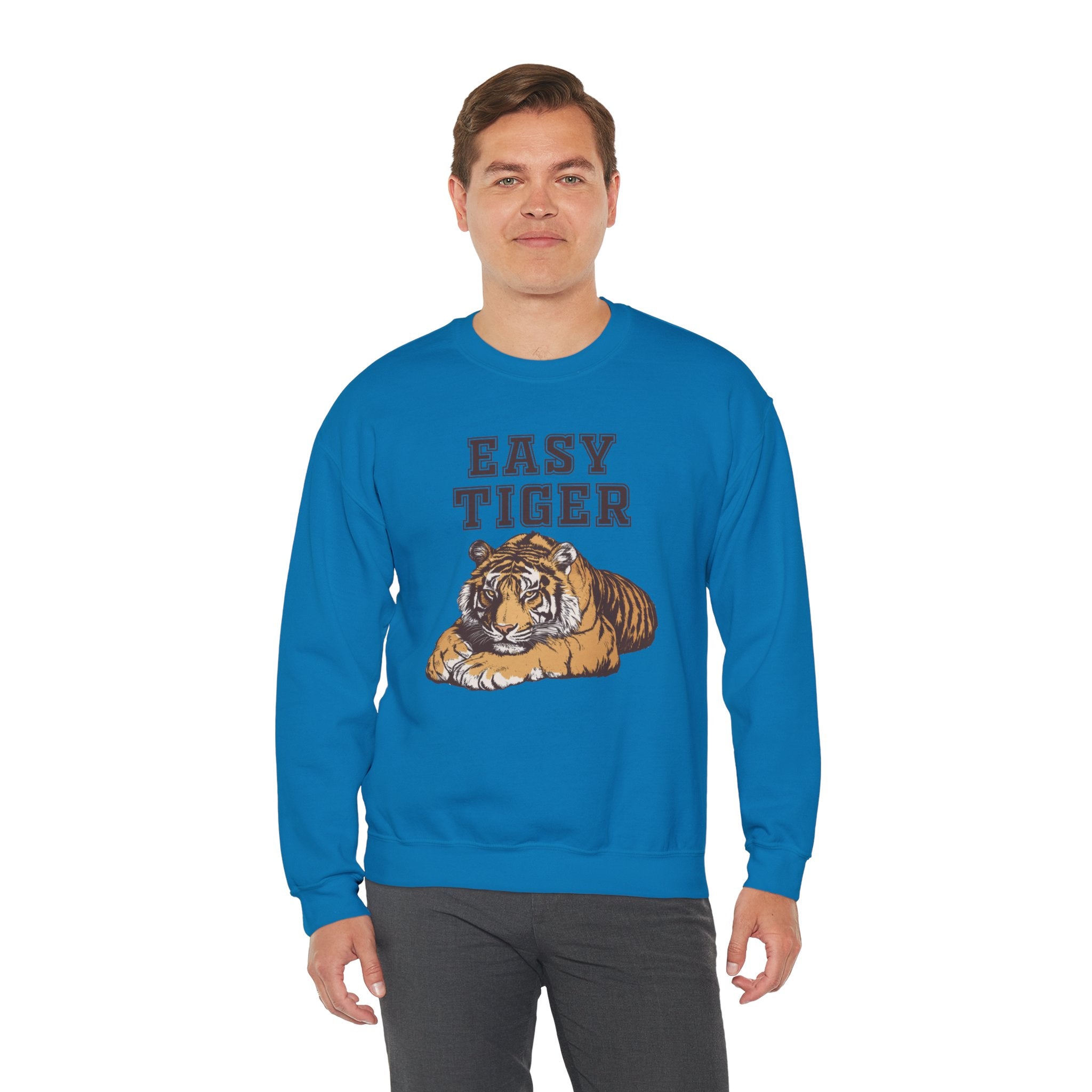 Easy Tiger Unisex Heavy Blend™ Crewneck Sweatshirt - Relaxed Comfort for Animal Lovers
