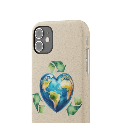 Cute Earth Design - Sustainable Living Biodegradable Phone Case